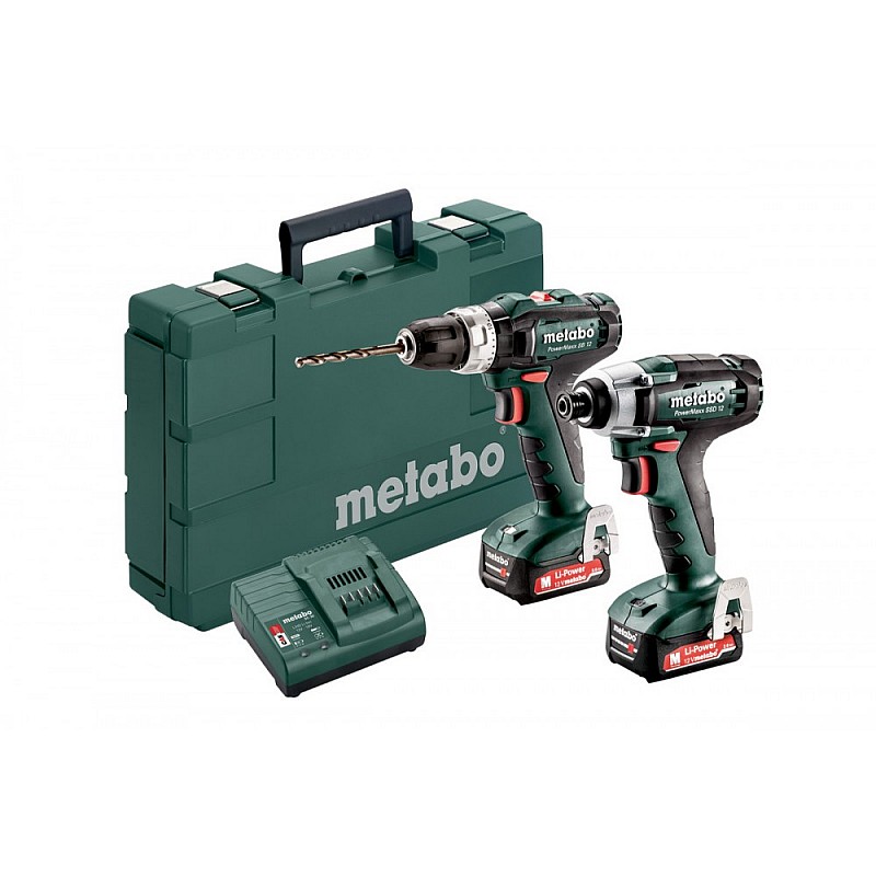 METABO SET ΜΠΑΤΑΡΙΑΣ 2.7.2 12 V ΔΡΑΠΑΝΟΚΑΤΣΑΒΙΔΟ POWERMAXX SB 12 + ΚΑΤΣΑΒΙΔΙ POWERMAXX SSD 12 + 2 X 2.0 AH 685167000