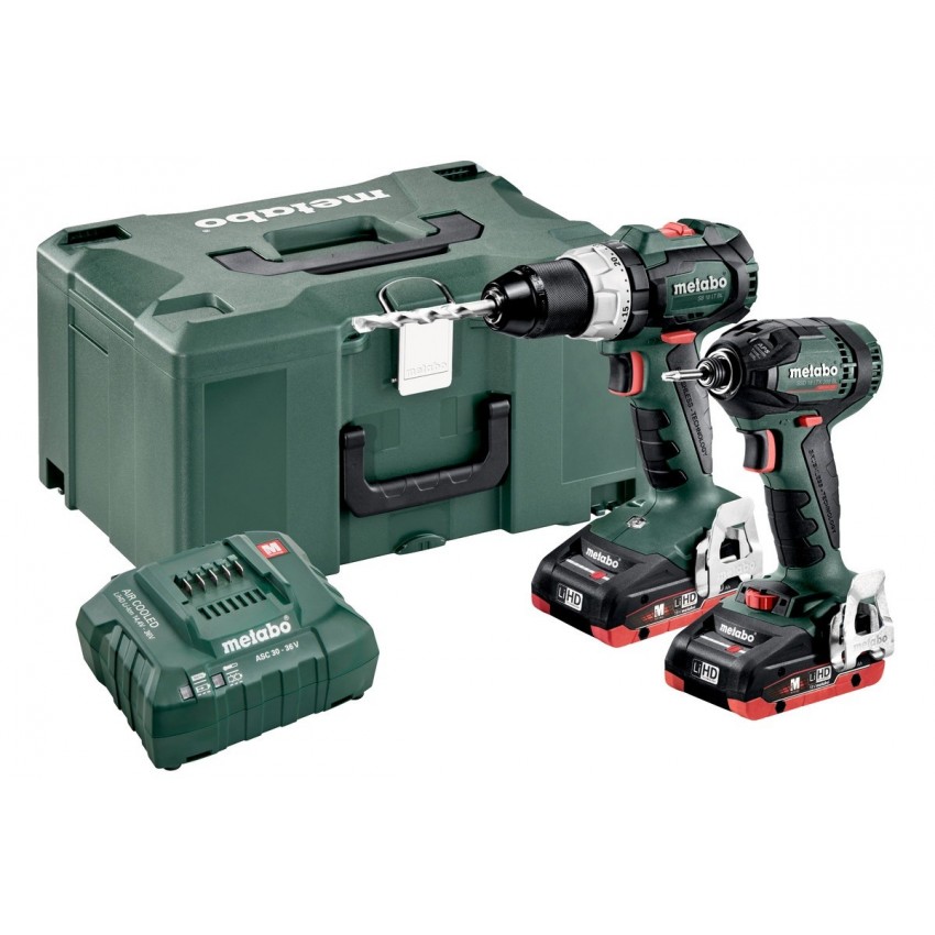 METABO COMBO SET 2.1.12 18 V BL LIHD ΣET ΚΡΟΥΣΤΙΚΟ ΔΡΑΠΑΝΟΚΑΤΣΑΒΙΔΟ & ΠΑΛΜΙΚΟ ΚΑΤΣΑΒΙΔΙ 18V 2Χ4Ah & ΘΗΚΗ