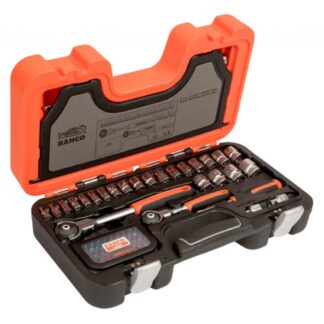 BAHCO SW91 ΣΕΤ ΚΑΡΥΔΑΚΙΑ 1/4" ΚΑΙ 3/8" ΜΕ ΕΞΑΓΩΝΙΚΟ ΜΕΤΡΙΚΟ ΠΡΟΦΙΛ ΚΑΙ ΚΑΣΤΑΝΙΑ ΜΕ ΠΕΡΙΣΤΡΟΦΙΚΗ ΚΕΦΑΛΗ 91 ΤΕΜΑΧΙΩΝ