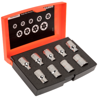BAHCO 7800TORX/9 ΣΕΤ ΤΕΤΡΑΓΩΝΑ ΚΑΡΥΔΑΚΙΑ 1/2" ΓΙΑ ΒΙΔΕΣ ΜΕ ΚΕΦΑΛΗ TORX  9 ΤΕΜΑΧΙΩΝ