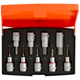 BAHCO S9HEX ΣΕΤ ΚΑΡΥΔΑΚΙΑ 1/2'' ΜΕ ΕΞΑΓΩΝΕΣ ΜΥΤΕΣ 9 ΤΕΜΑΧΙΩΝ