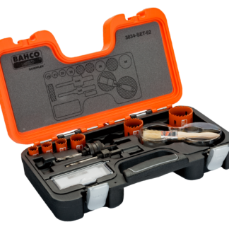 BAHCO 3834-62 ΣΕΤ ΔΙΜΕΤΑΛΛΙΚΩΝ ΠΟΤΗΡΟΤΡΥΠΑΝΩΝ SANDFLEX