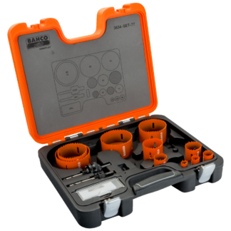 BAHCO 3834-SET-77 ΣΕΤ ΔΙΜΕΤΑΛΛΙΚΩΝ ΠΟΤΗΡΟΤΡΥΠΑΝΩΝ SANDFLEX
