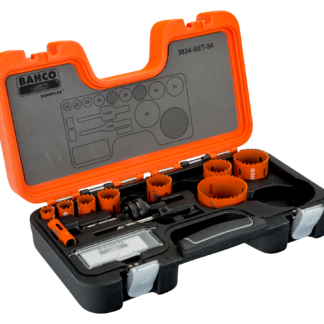BAHCO 3834-94 ΣΕΤ ΔΙΜΕΤΑΛΛΙΚΩΝ ΠΟΤΗΡΟΤΡΥΠΑΝΩΝ SANDFLEX 