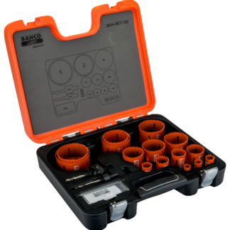 BAHCO 3834-SET-152 ΣΕΤ ΔΙΜΕΤΑΛΛΙΚΩΝ ΠΟΤΗΡΟΤΡΥΠΑΝΩΝ SANDFLEX 