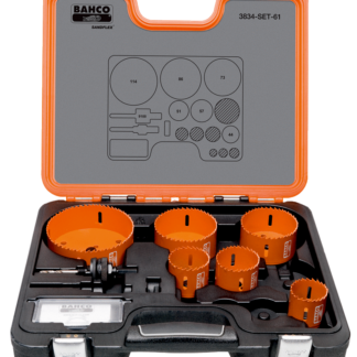 BAHCO 3834-61 ΣΕΤ ΔΙΜΕΤΑΛΛΙΚΩΝ ΠΟΤΗΡΟΤΡΥΠΑΝΩΝ SANDFLEX 