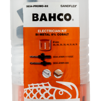 BAHCO 3834-PROMO -122-76 ΣΕΤ ΔΙΜΕΤΑΛΛΙΚΟΥ ΠΟΤΗΡΟΤΡΥΠΑΝΟΥ SANDFLEX 19MM -76MM -14 ΤΕΜΑΧΙΑ