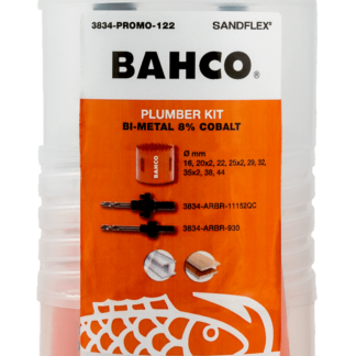 BAHCO 3834-PROMO-122 ΣΕΤ ΔΙΜΕΤΑΛΛΙΚΟΥ ΠΟΤΗΡΟΤΡΥΠΑΝΟΥ SANDFLEX 16MM-44MM - 14 ΤΕΜΑΧΙΑ