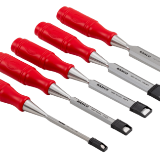 BAHCO 9883 ΣΕΤ 5 ΤΕΜ ΣΚΑΡΠΕΛΑ ΜΕ ΚΟΚΚΙΝΗ ΛΑΒΗ ΣΕ ΜΠΛΙΣΤΕΡ 