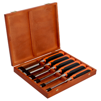 BAHCO 424P-S6-GER ΣΕΤ 6 ΤΕΜ ΕΠΑΓΓΕΛΜΑΤΙΚΑ ΣΚΑΡΠΕΛΑ ΜΕ ΛΑΒΗ 2 ΣΥΣΤΑΤΙΚΩΝ ΣΕ ΞΥΛΙΝΟ ΚΟΥΤΙ 