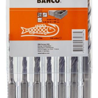 BAHCO 4652-SET-7 ΣΕΤ ΤΡΥΠΑΝΙΩΝ ΓΙΑ ΟΠΛΙΣΜΕΝΟ ΣΚΥΡΟΔΕΜΑ SDS + 2C - 7 TEM